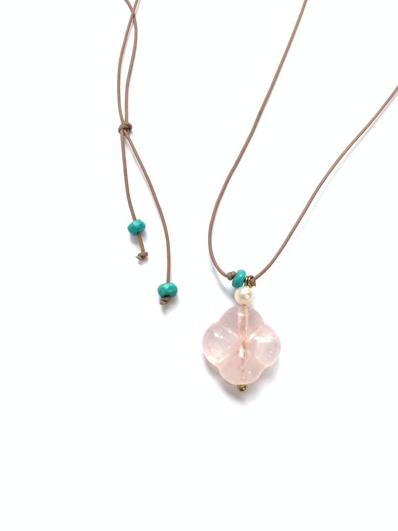 마지 Glitter pearl necklace