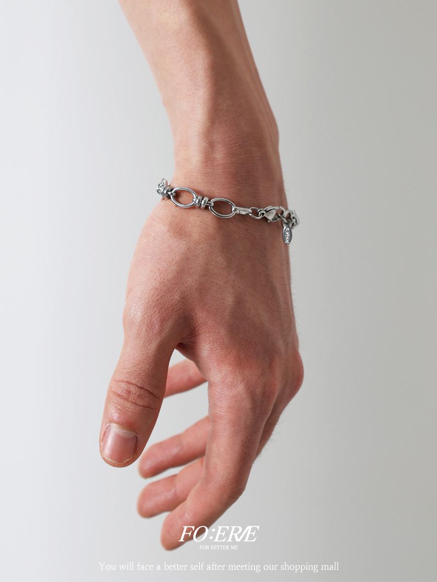 Silver sergical connect bracelet