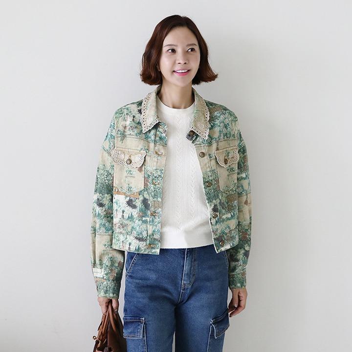 빈티지나염 코튼자켓