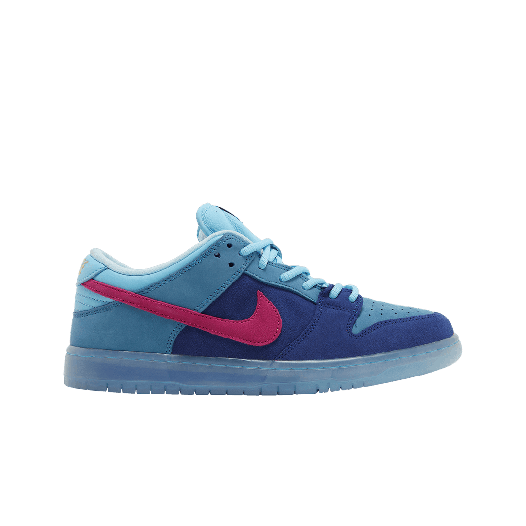 Nike x Run The Jewels SB Dunk Low Deep Royal Blue and Active Pink