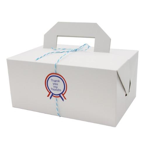 화이트 사각 핸들 상자 (3개)