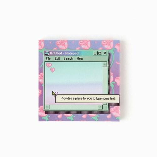 retro rose memo pad