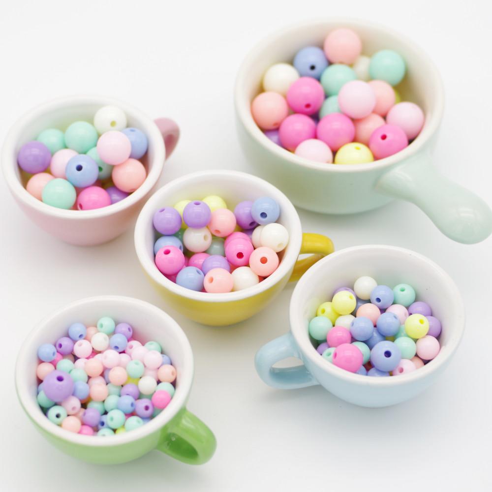 캔디컬러 구슬 20g (4mm-14mm) 비즈 공예 팔찌만들기 재료 악세사리부자재 파스텔