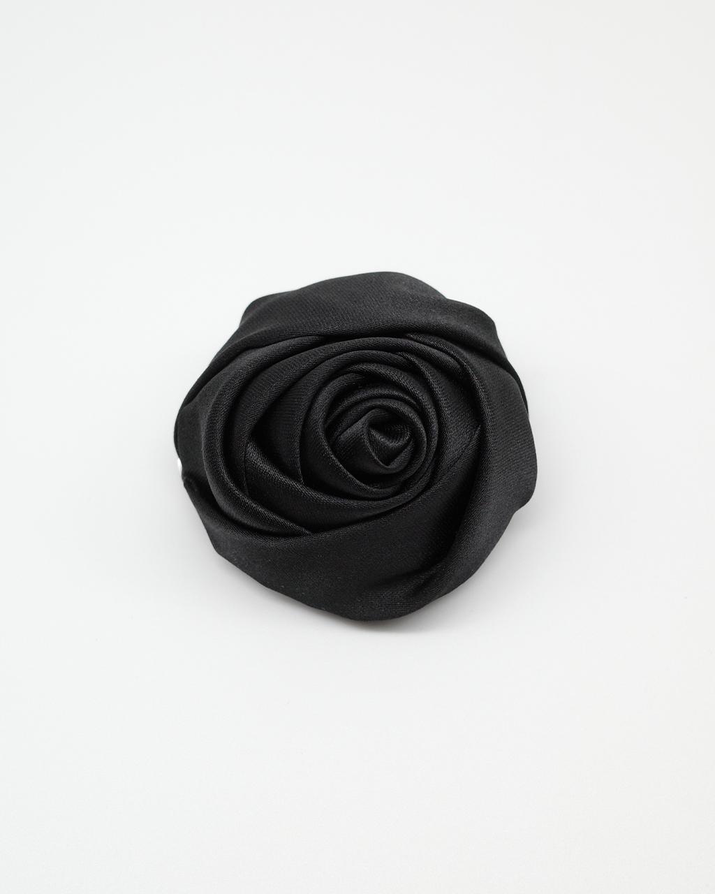 Floret Rose Hairclip (Black)
