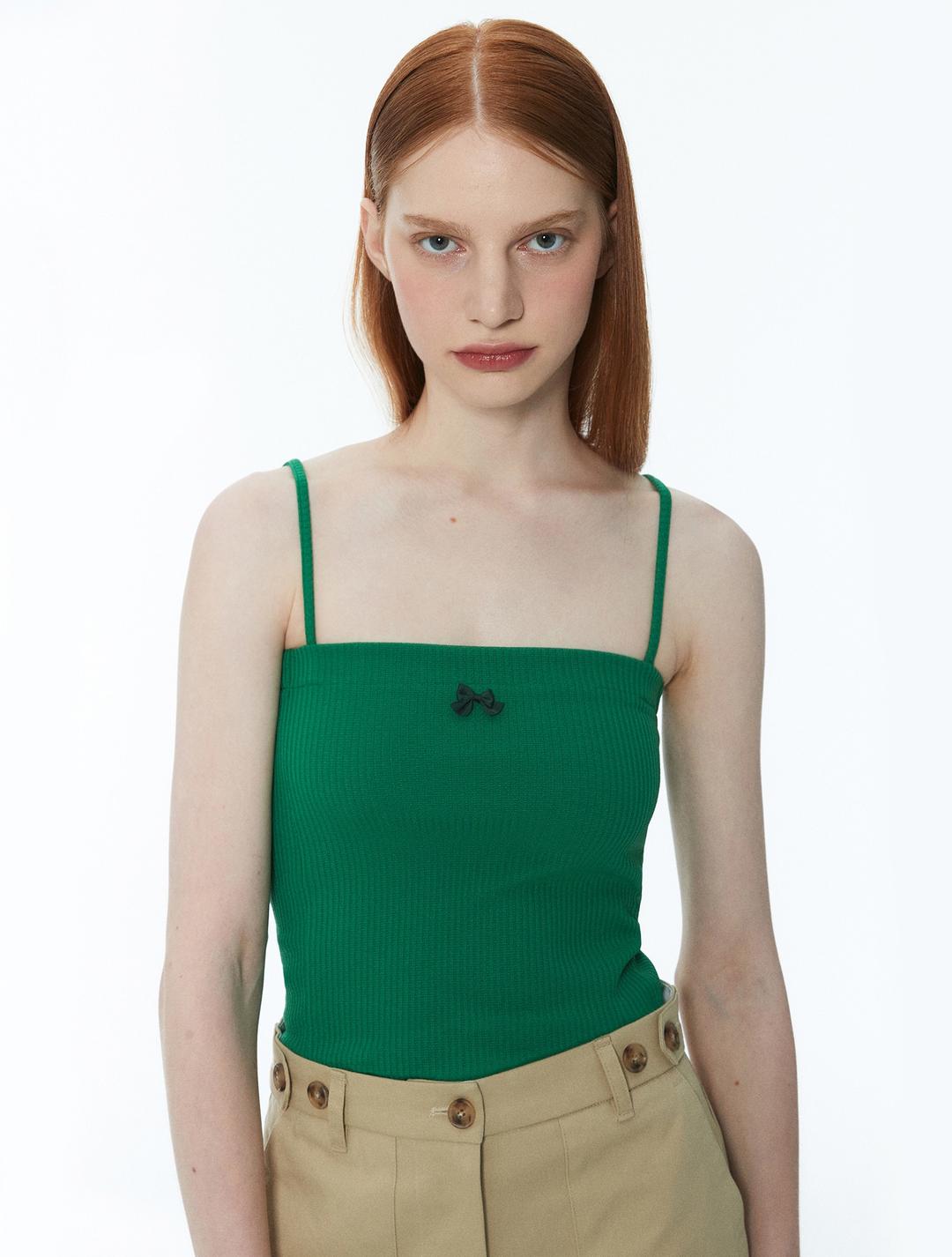 Square neck sleeveless 001 Green
