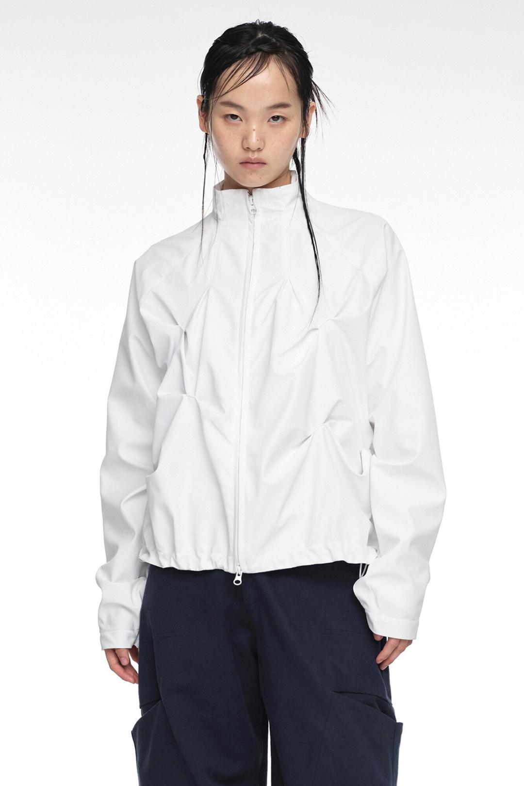 PINTUCK WIND BREAKER (UNISEX) IVORY