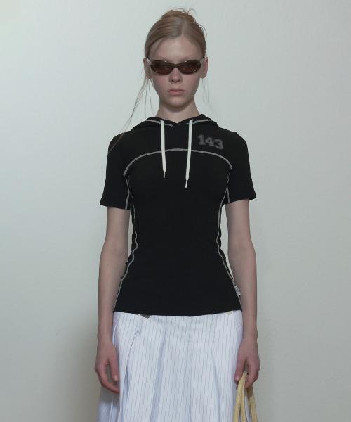 ILY Numbering Hoodie Tee Black