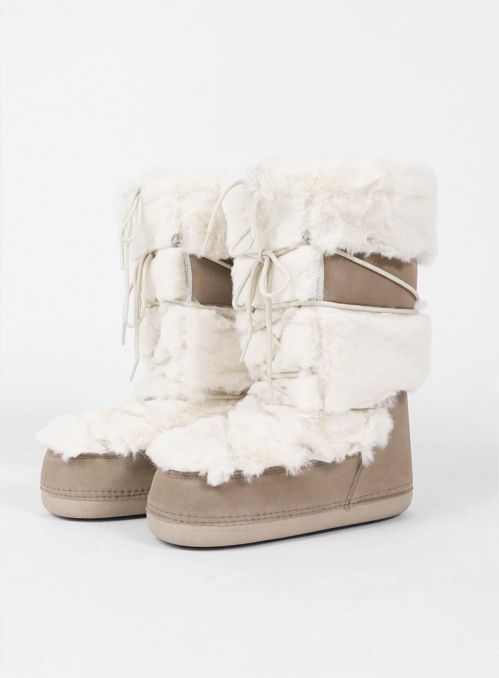 [12/20 발송] [w-sho23-003] 에스키모 부츠 톨 - 크림