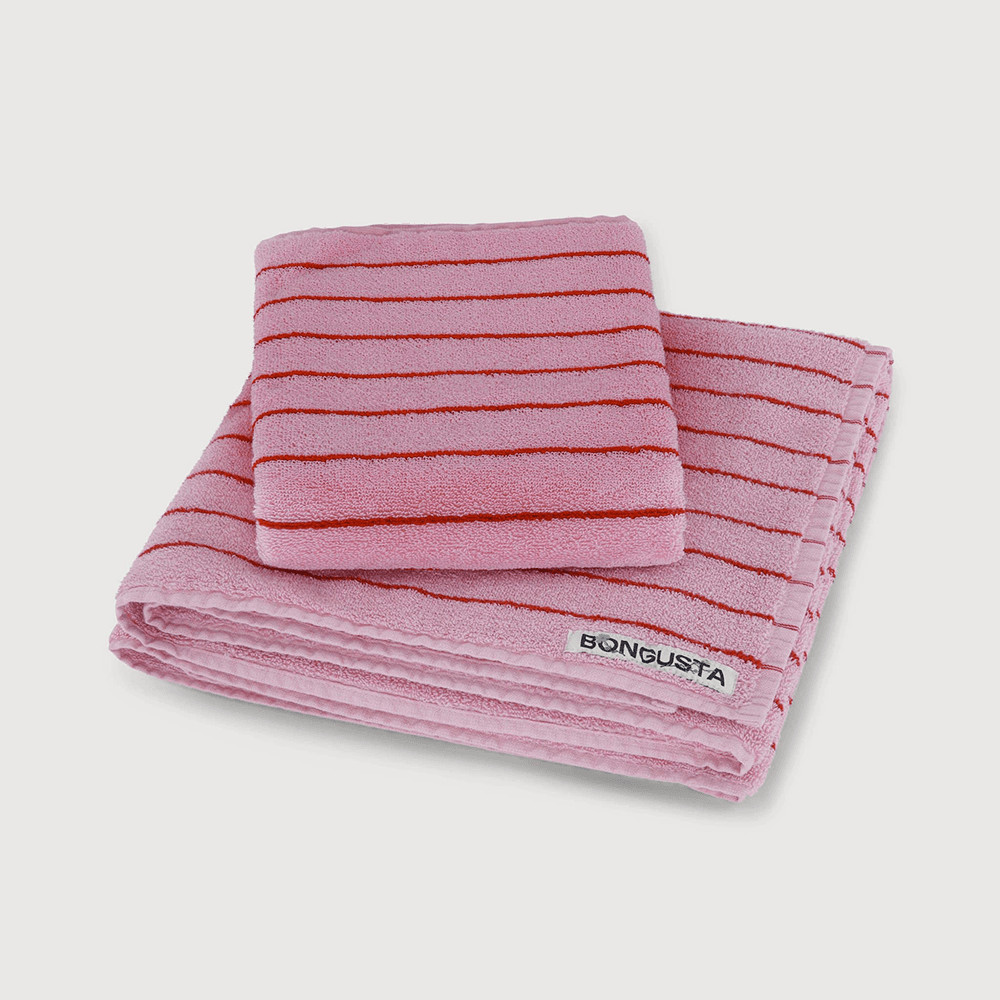 (Bongusta) Naram Towel - Baby pink & Ski patrol
