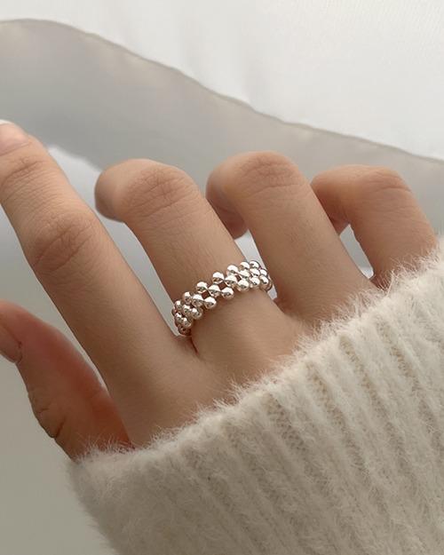 레미니즈 (silver925) 와이드 3볼 밴딩 반지