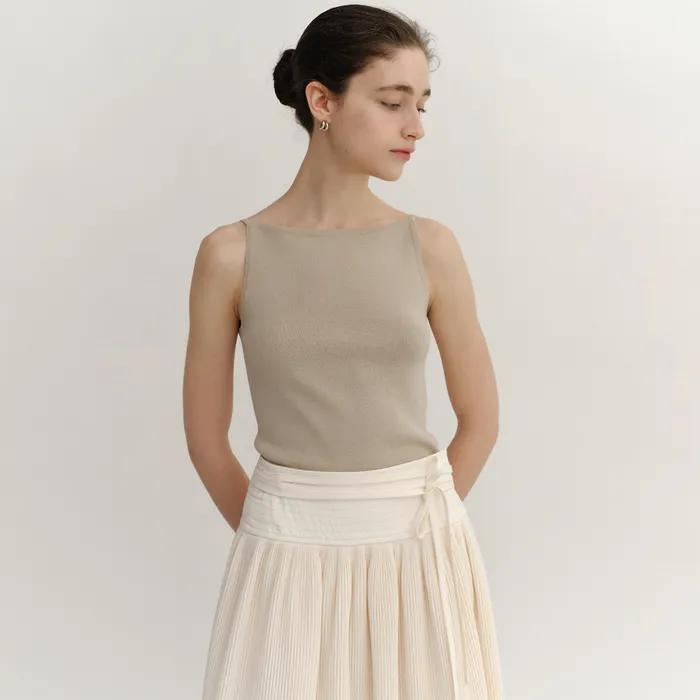 Belinda Sleeveless Ash-Khaki