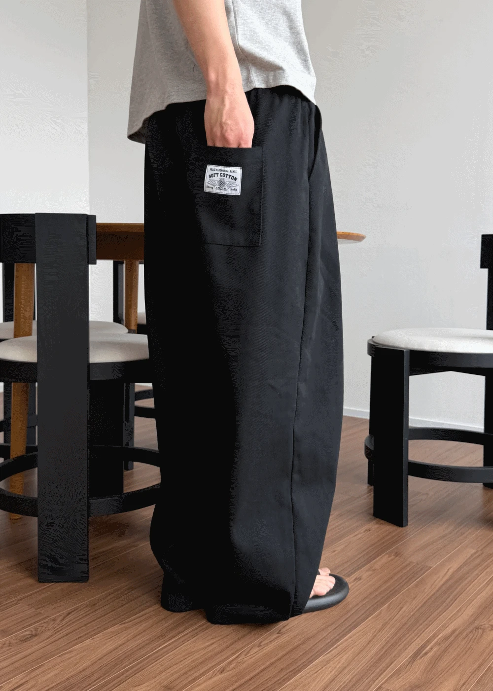 [쪼리 무료증정] 패치 컴포트 팬츠