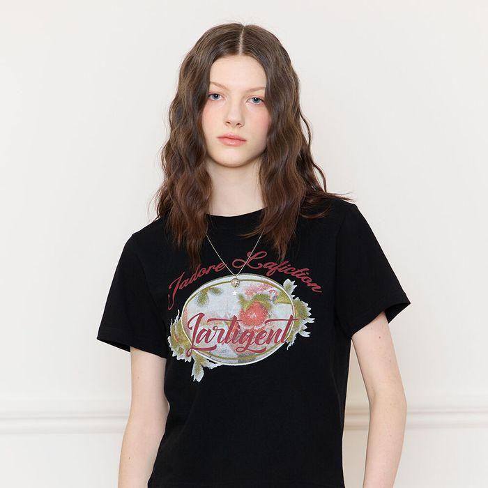 [29CM 단독] L16 STRAWBERRY T-SHIRT(BLACK)