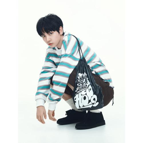 [BOYNEXTDOOR l Sand Sound] Graphic Gym Sack  Black