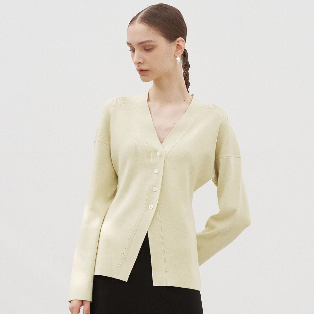 VOLUME CARDIGAN - LEMON CREAM