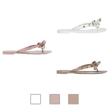 발렌티노 SS 락스터드 리본 젤리 여성 플립플랍 쪼리 샌들 2W2S0552 3컬러 PW