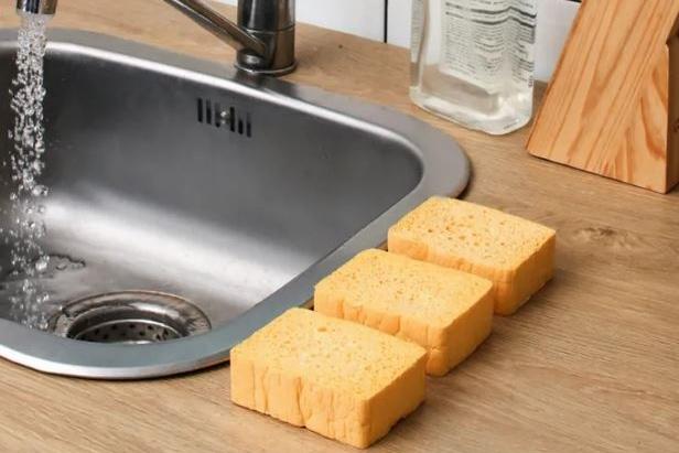 [10%쿠폰] 세면대 싱크대 물기제거 100% 생분해 스펀지 1팩 3P (3개월분)