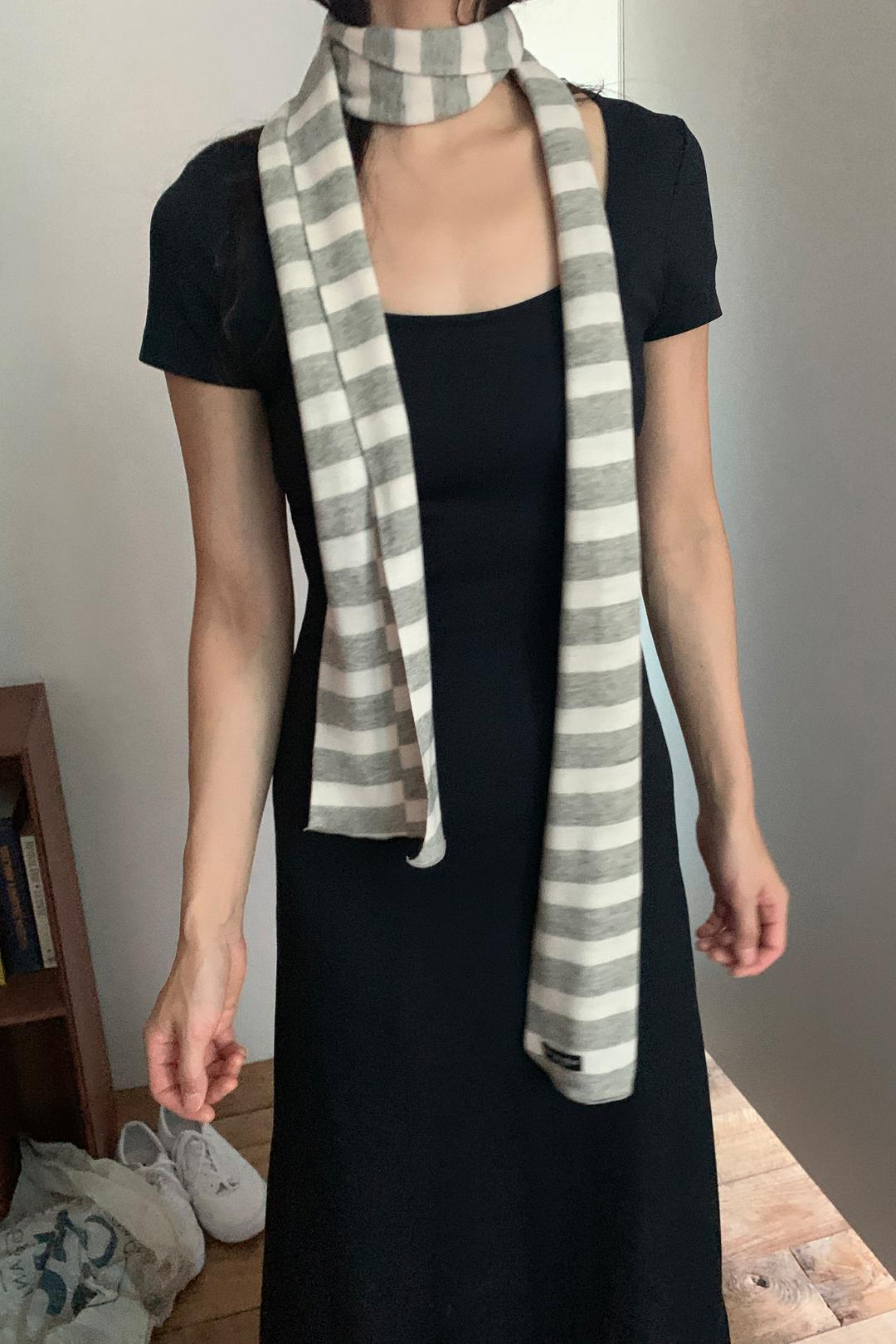 [ R&B ] 사전주문 / Stripe Muffler (Grey)