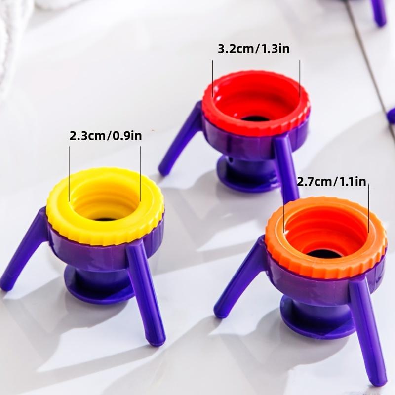 6pcs 거꾸로 병 뚜껑, 가정용 샴푸 삼각형 거꾸로 스탠드, 주방 조미료 병 홀더, 욕실 샤워 젤 삼각대