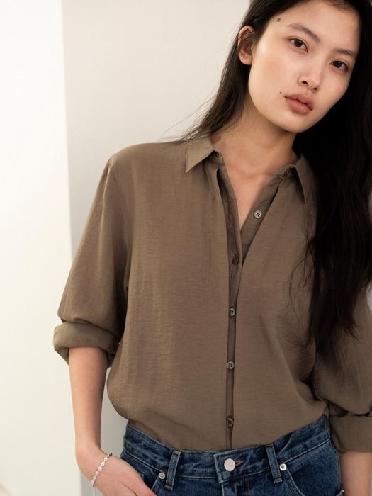 브리엘 더블 플리츠 블라우스[brown]