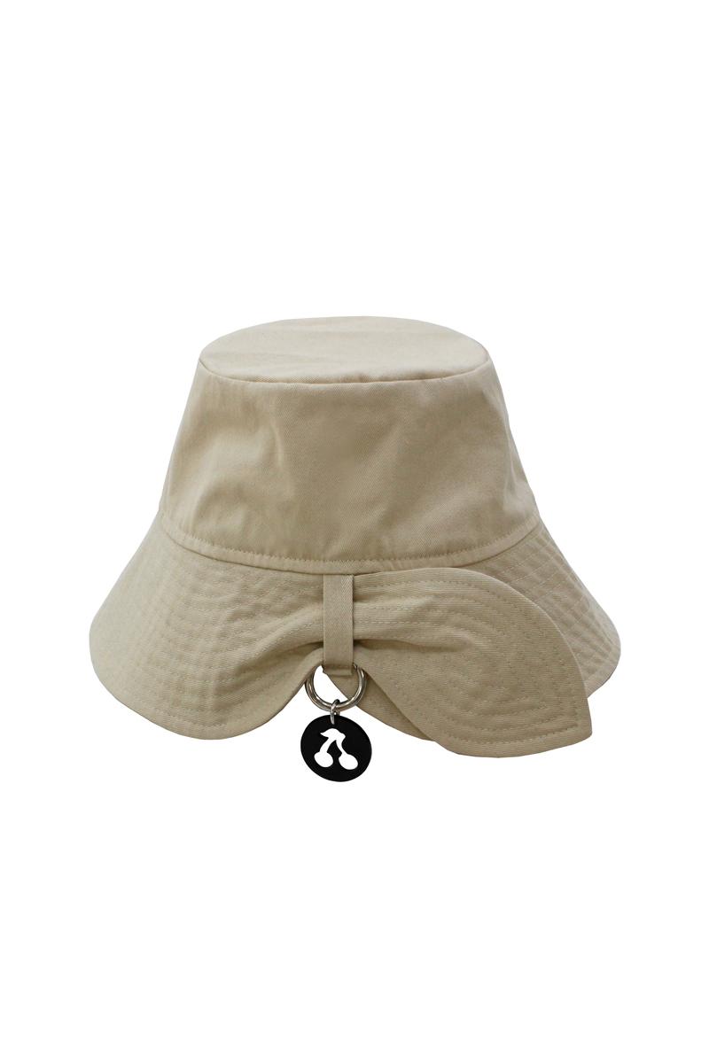 CHUNKY RIBBON BUCKET HAT BEIGE
