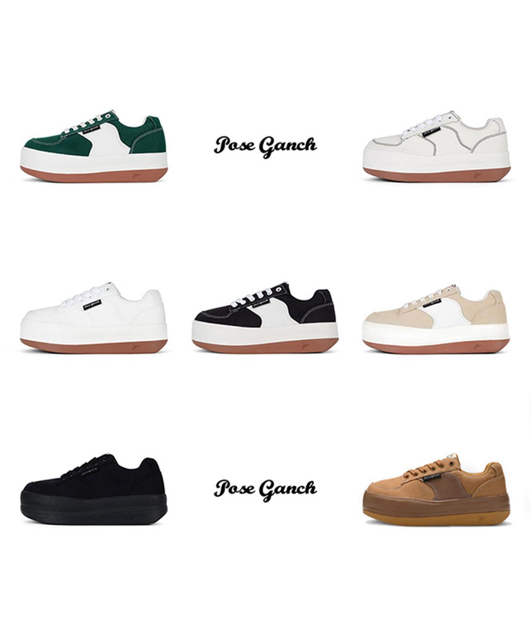 포즈간츠 [★배우 박보영 착용] 12만족 판매 멈멈 캔버스 플랫폼 통굽스니커즈 (4.5cm / 7color)