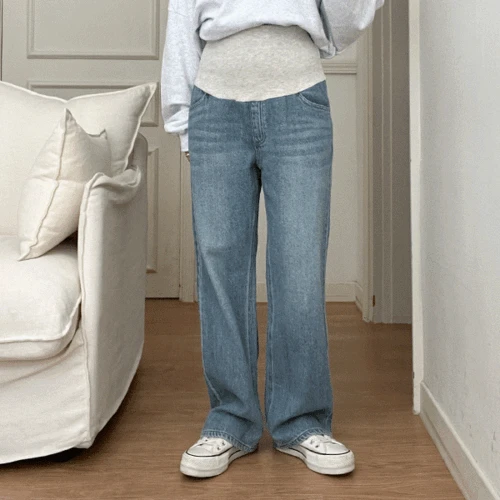 [1color]피츠 와이드 데님팬츠(M-XL)