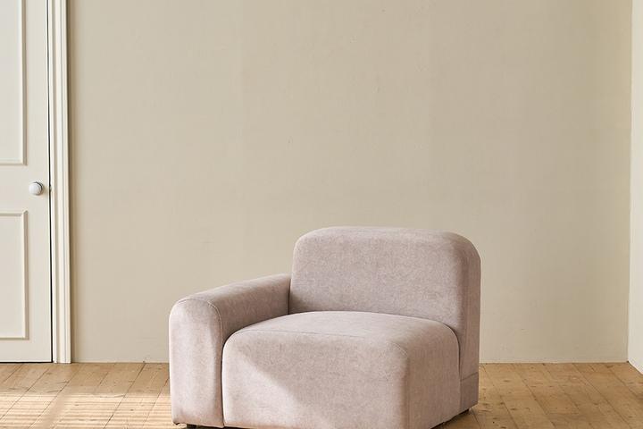 [리퍼] 마네 1인용 우측형 모듈 소파 조야 패브릭 아쿠아클린 쇼파