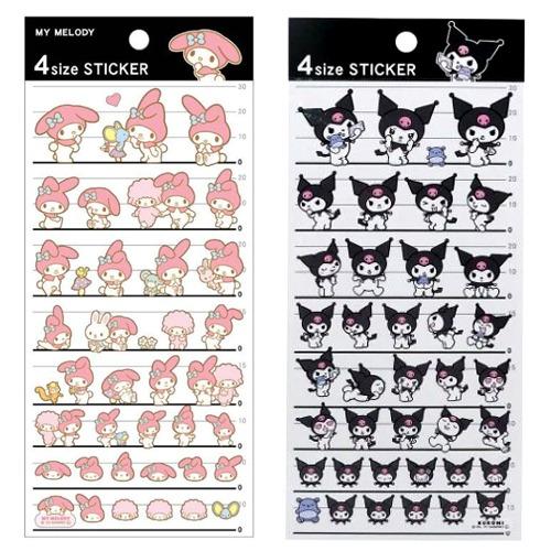 산리오 4사이즈 스티커 : 마이멜로디 쿠로미