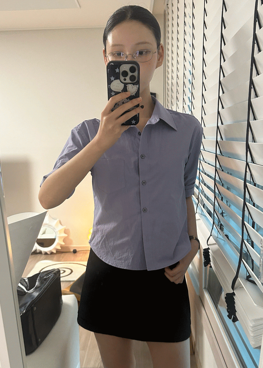 투즈룸 미우 7부 슬림 셔츠 (레이어드)