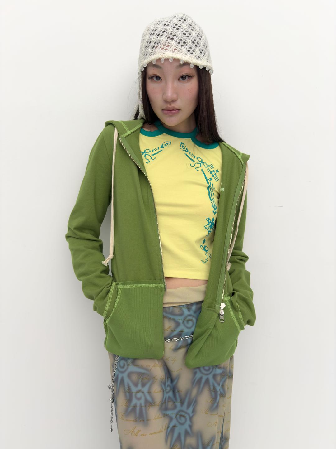 [4/23 예약발송] Dotori zip-up hoodie Green