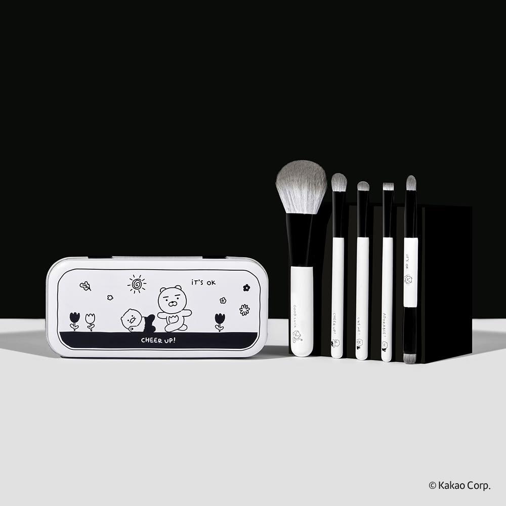 플라리아 카카오프렌즈 두들두들 라이언&춘식이 브러쉬키트 6종