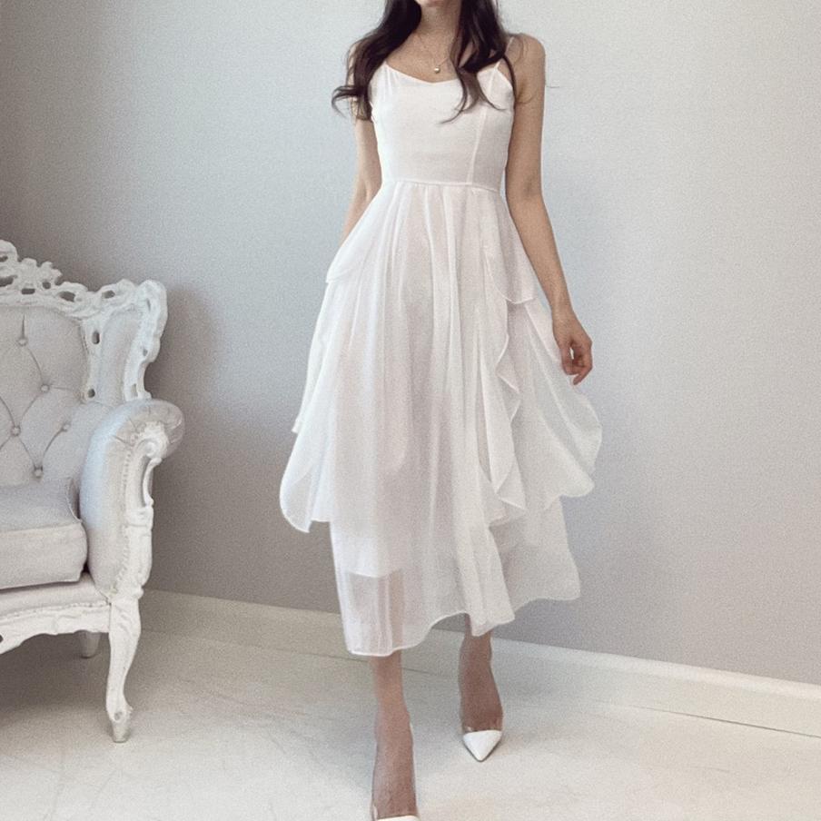 BEST!자체제작!당일발송!쉬폰 프릴 나시 롱 원피스 하늘하늘 여리여리 청순 여신 나들이 봄 여름 가을 여행 바캉스 룩