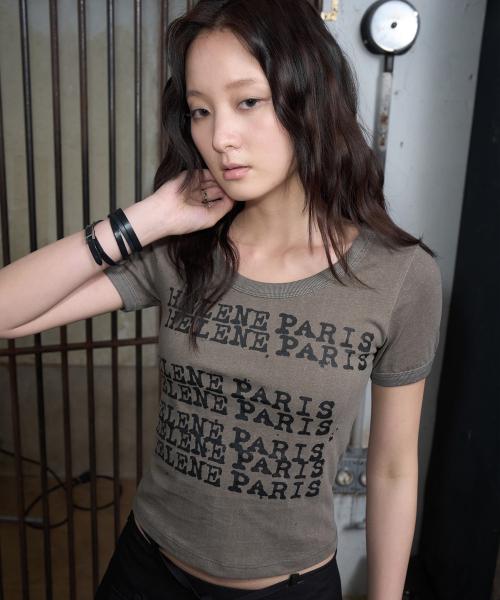 스탬프 레밍턴 링거 하프 티셔츠 [피그먼트 보아]