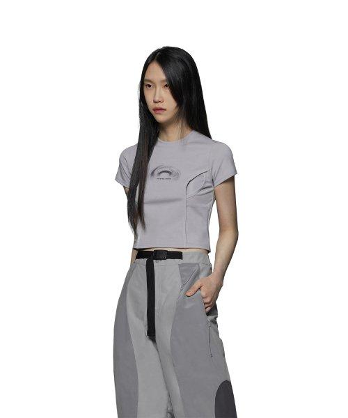 SECTION SHORT-SLEEVED T-SHIRT - LIGHT GRAY
