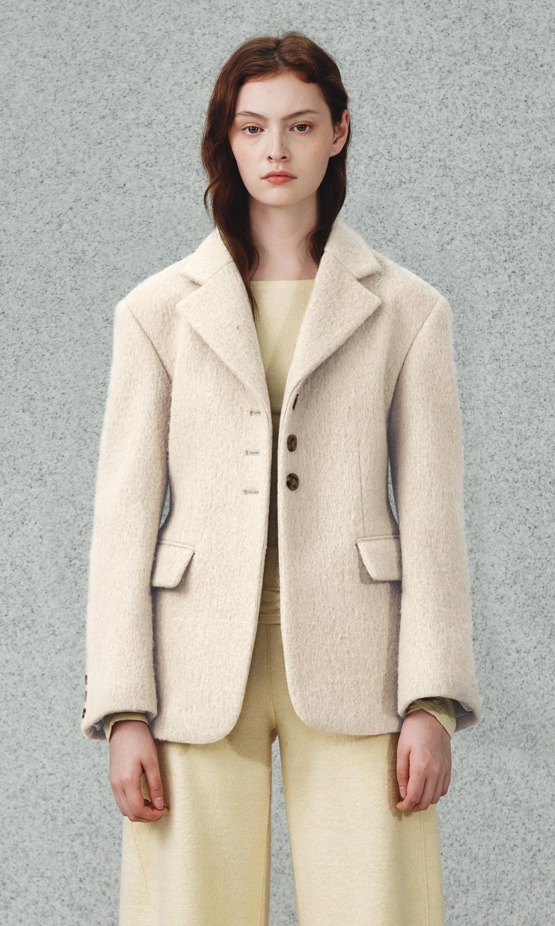 Baris Slim Fit Jacket_Cream