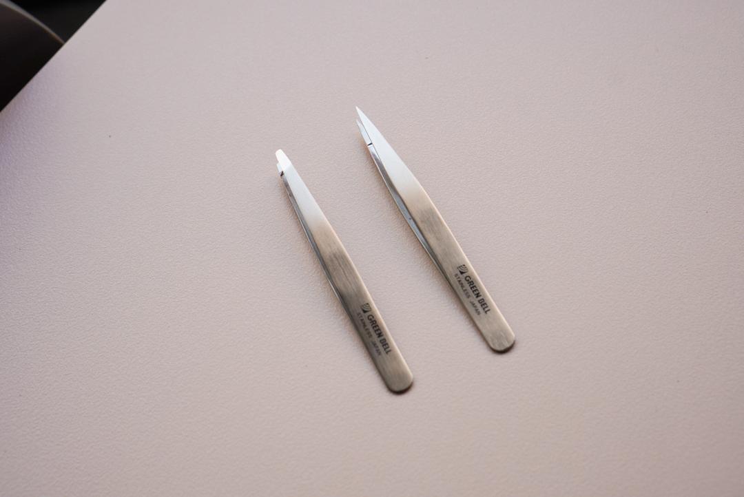 일본 그린벨 쪽집게 일자형 극세 트위저 족집게 미용핀셋 전문가용 G-2151 G-2152