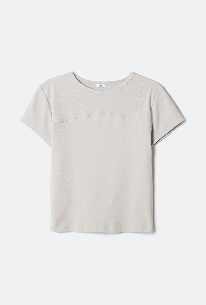 [코튼스판] 캡소매 절개 반팔티_SPRWG37G01