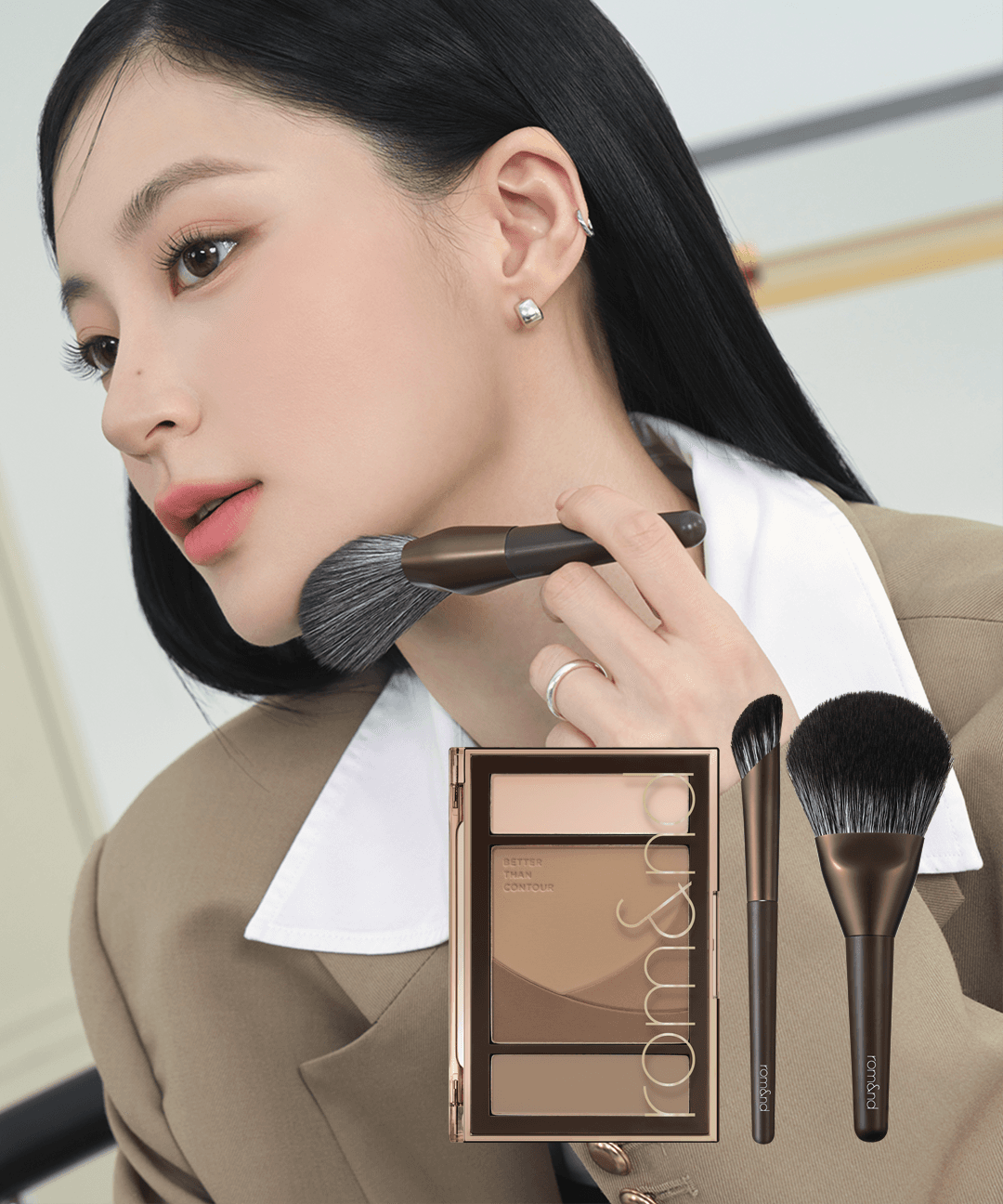 롬앤 [NEW] 베러 댄 컨투어+브러쉬 2종SET (턱 브러쉬+노즈 브러쉬)