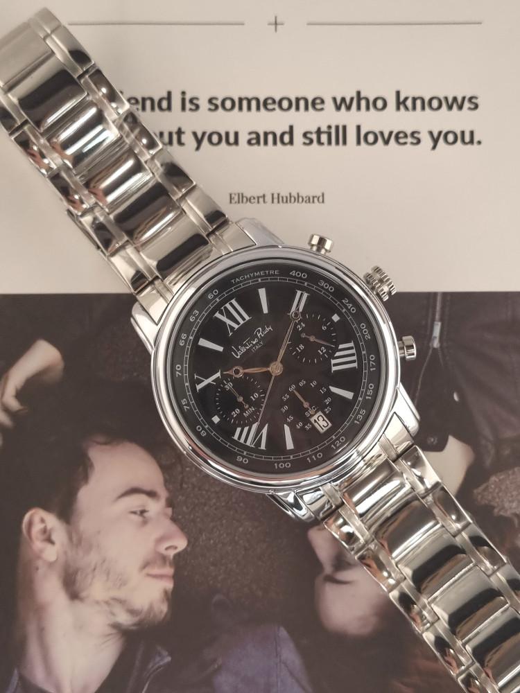 발렌티노시계 남성용 크로노그래프 명품 클래식 블랙 메탈시계