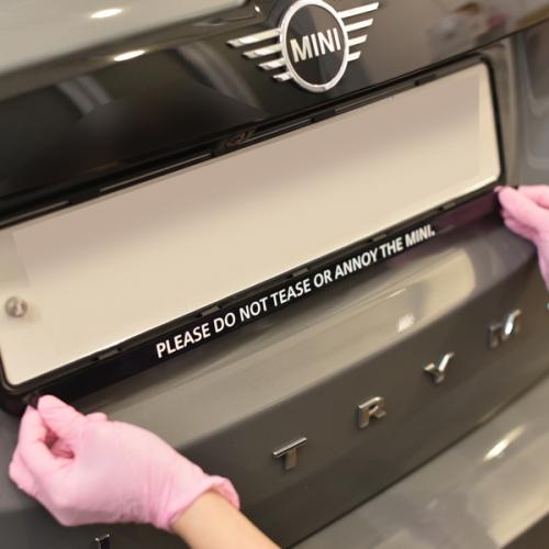 number plate point decal