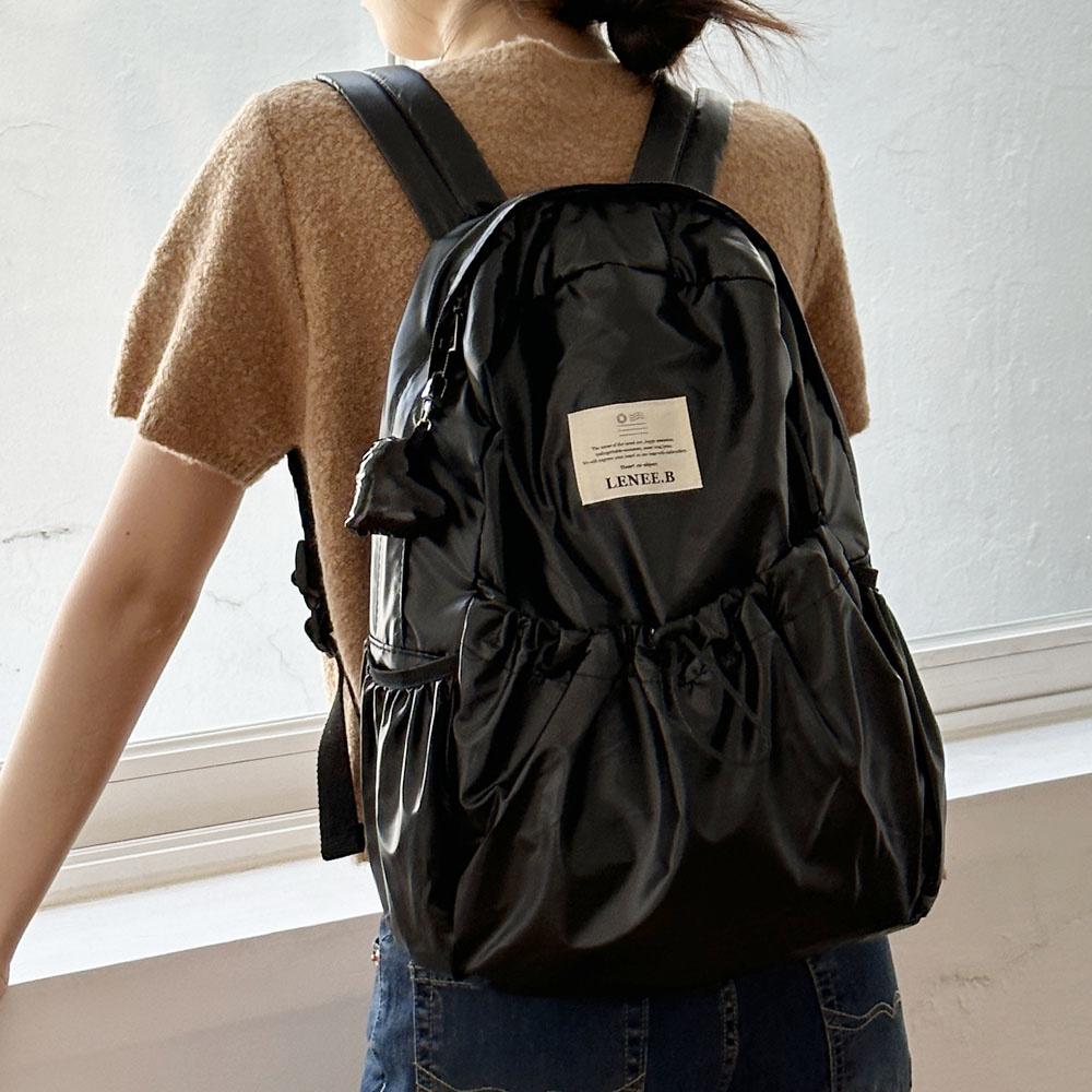 string backpack_스트링백팩 메탈블랙