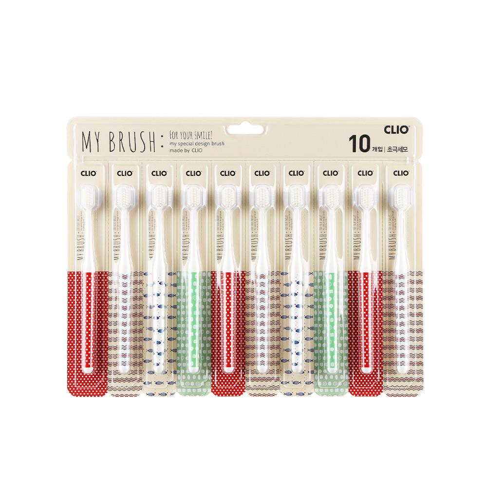MY BRUSH 부드러운모 항균 초미세모 칫솔 10입, 1세트