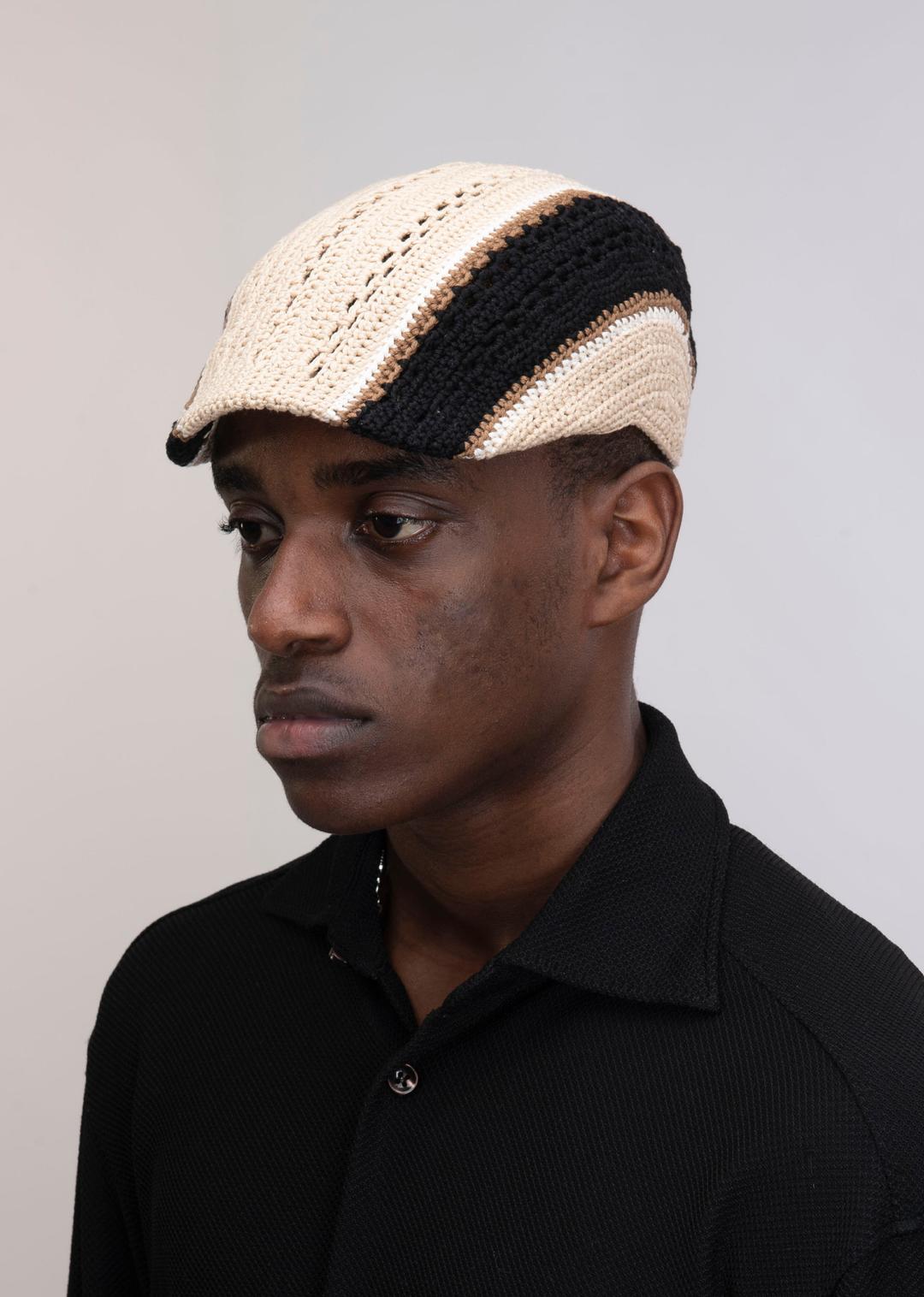 Flat Hat Beige/Black - S (58)