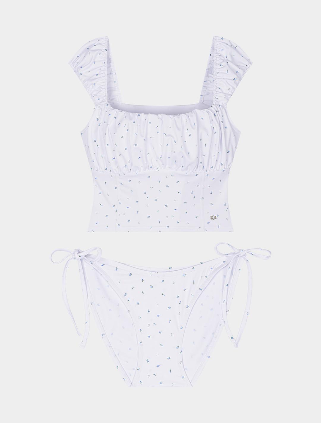 Frosty Ruched Bikini (Bloomy)