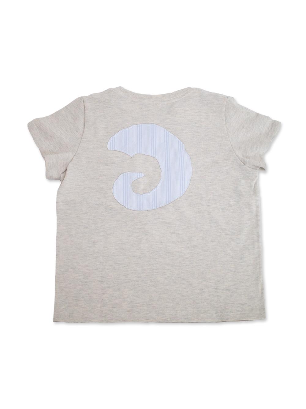 Horn Appliqué W Tee in Ivory