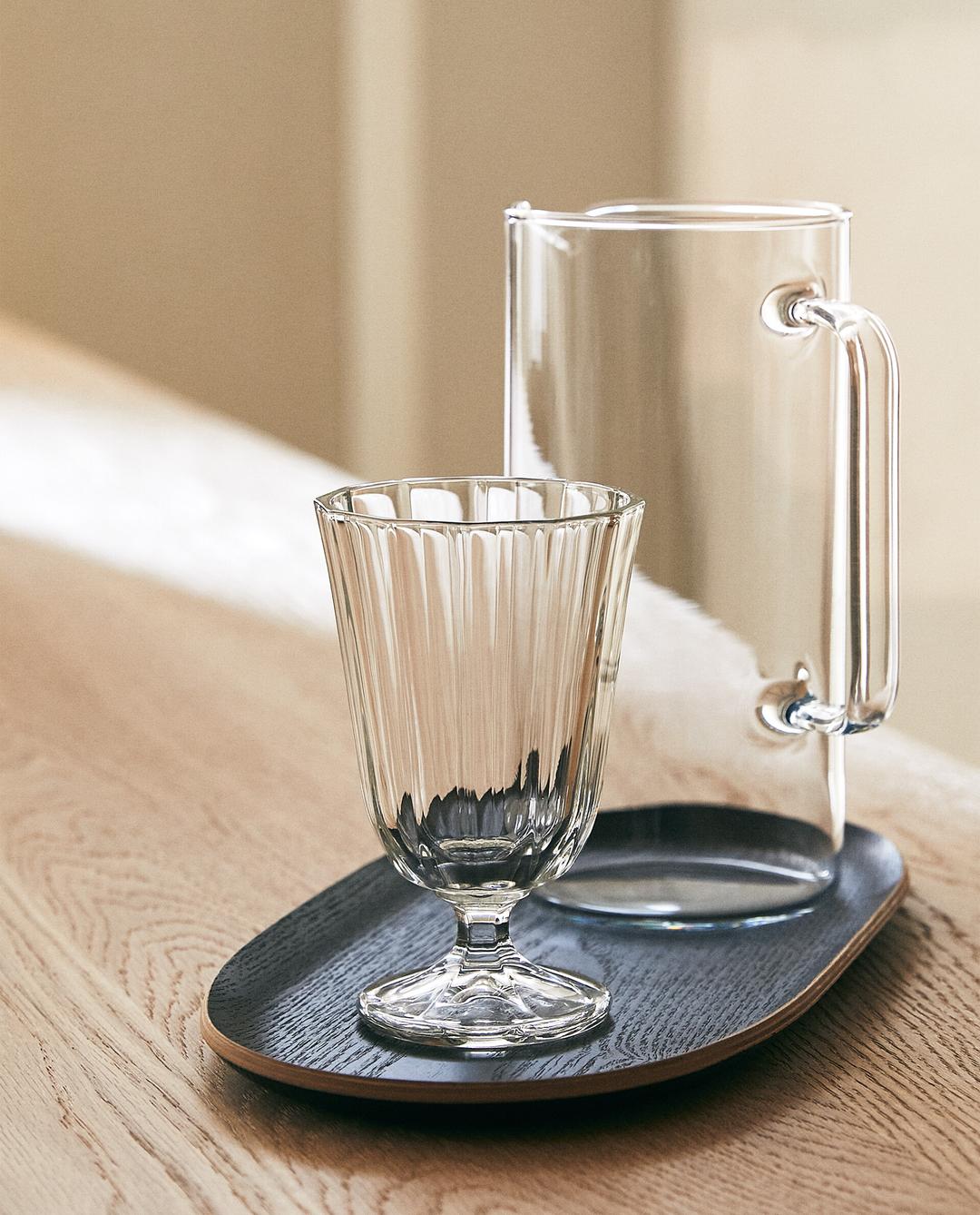 패시트 엠보스드 유리잔