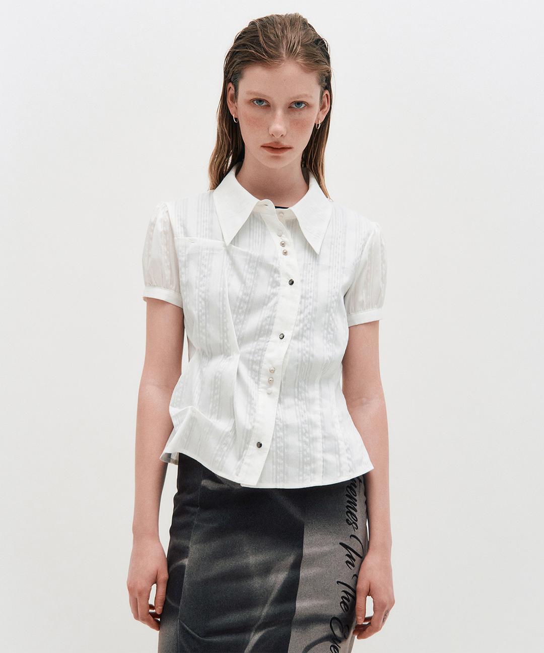 DOZI - Puffed Button Up Shirt _ OFF WHITE