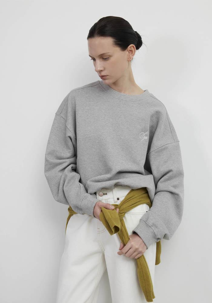 LOGO SWEATSHIRT_MELANGEGRAY
