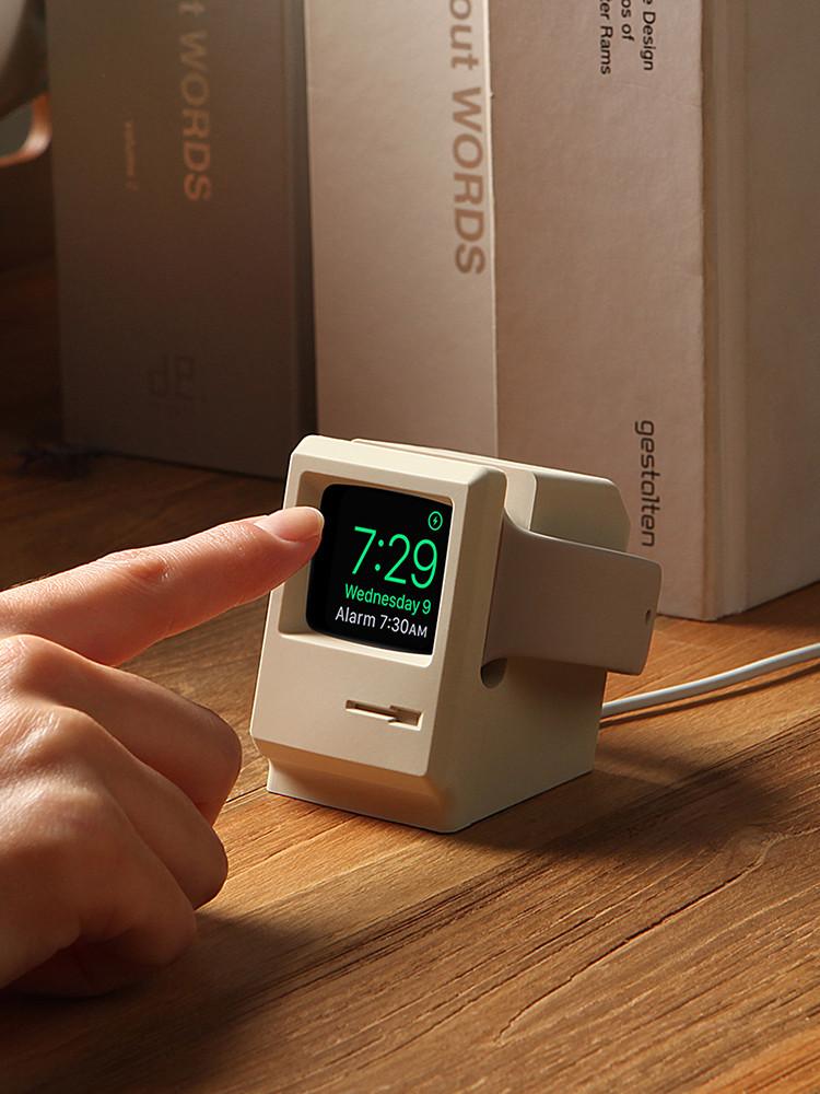 애플워치 충전기 iwatch7 Apple Watch applewatch76543se 크리에이티브 실리콘에 한 레트로 충전 스탠드 베이스